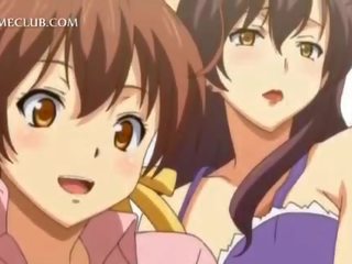 Tiener- 3d anime ms vechten over- een groot peter