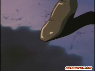 エロアニメ 思春期の キャッチ と 残酷に 掘削 バイ 触手 モンスター