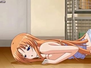 Anime chicks tasting long penis