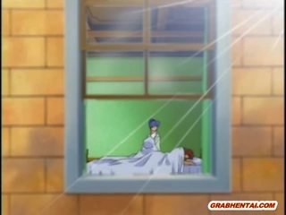 Hapon anime makakakuha ng spanked sa pamamagitan ng kanya swain