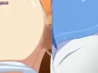 Anime straße mädchen bedeckt im sperma