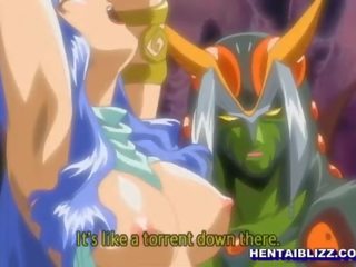 Hentai mistress gets magnificent riding by butterfly monster anime
