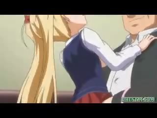 Prsatá hentai mladý žena assfucked v the třída