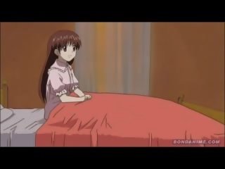 Gira hentai anime jovem mulher masturba e em seguida pumped