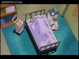 Beguiling hentai perawat gets tied up and fucked by reged patient