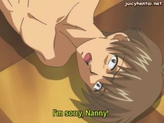 Anime nanny gets milky emjekler sucked