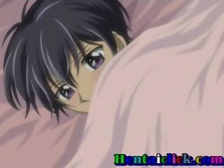 Hentai gej adolescent nagi w łóżko mający miłość n brudne klips