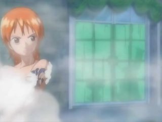 One Piece adult video Nami in extended bath scene