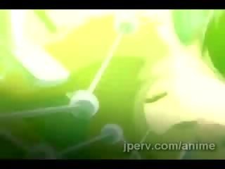 Anime medus gauna visi kremas į šiurkštus hentai scena