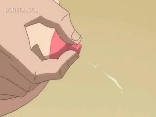 Naken rödhårig animen lady blåsning pecker i sextionio