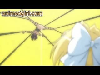 Związany w górę hentai hardcore pieprzyć przez shemale anime