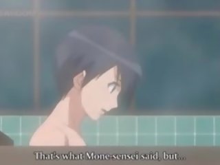 Hentai xxx video dengan telanjang pasangan seks / persetubuhan dalam bilik mandi