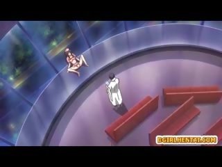 Japoniškas anime seselė gauna vibruojančio jos šikna