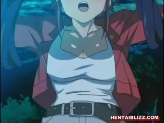 Krūtainas anime enchantress noķerti un laizīja viņai vāvere