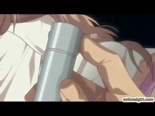 Rondborstig anime studente brutaal neuken