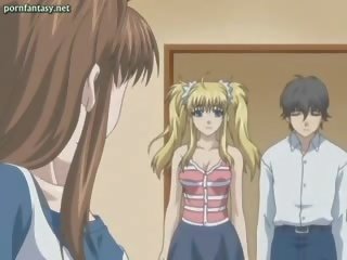 Good Looking Anime Blonde Freting Huge Dong