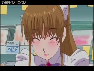Hentai Teen Maid Eating penis And Getting Dripping Cunt Toyed