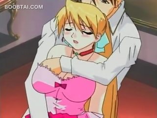Groovy blonde anime young lady gets pussy finger teased