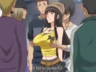 Busty Anime xxx film Slave Gets Nipples Pinched In Public