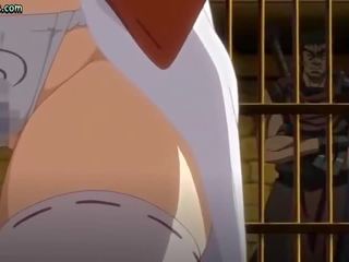 Anime prostituert blir dekket i sæd