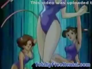 Flirty anime girls with big tits fucked by cocks and tentacles