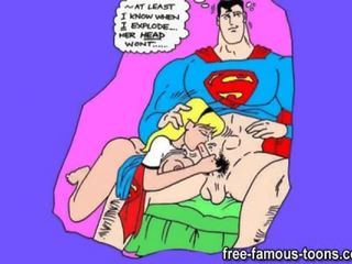 Superman と supergirl 乱交パーティー