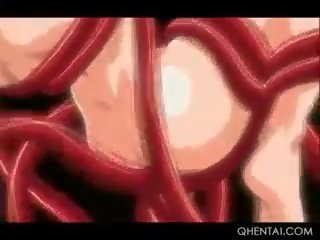 Hentai Teen stunner Gets Wrapped And Fucked By Tentacles