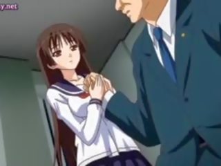 Anime teenie ruuvattu mukaan hänen opettaja