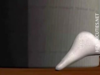 Запушена уста 3d аниме блудница получава прецака