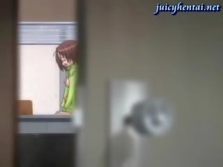 Anime lesbid jagamine a dildo