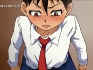 Anime školské seductress kurvička teased s a lízanie vyhrnutá sukňa