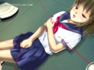 Anime grožis į mokykla uniforma masturbacija putė