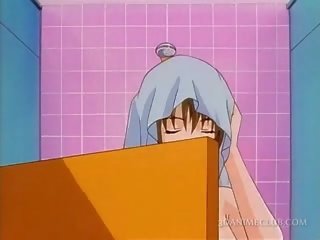 Sensual hentai siren fantasizing acerca de x calificación película en ducha