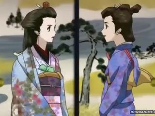 Một hogtied geisha có một mưa nhỏ từng giọt đam mê âm hộ