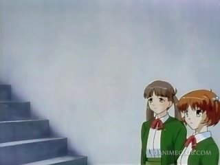 Nevinný anime přítelkyně seducing ji sexually aroused učitel