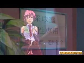 Prsnaté japonské anime slúžka satie veľký penis