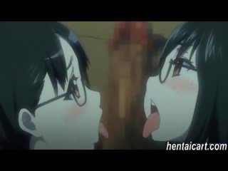 Hentai Girls Forced To Lick A Giant's guy pecker