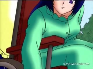 Anime lesbijskie hotties pieszczoty i lizanie cipka w łazienka