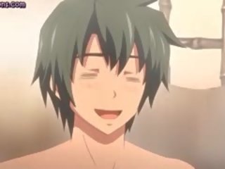 Suur meloned anime saab vitt täidetud koos sperma