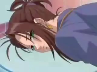 Busty anime hottie toying her pussy to orgasm
