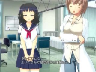 Anime enchantress in school uniform masturbating pussy