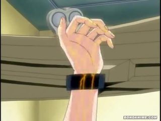 Terriefied animáció barátnő -ban cuffs jelentkeznek electicity shocks
