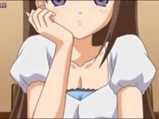Anime tenåring babes suging en peter