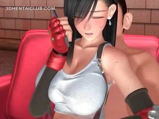 Lustful hentai doll gets fucked and fingered