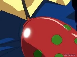 Naughty hentai anime schoolguy dildo fight