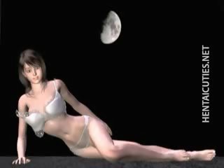 Superieur 3d anime koekje pose in haar lingerie