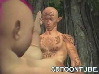 Busty 3D punk elf diva getting fucked deep and hard