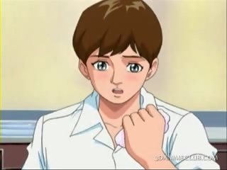 Anime youngster smelling viņa meitenes apakšveļa un sapņo par viņai