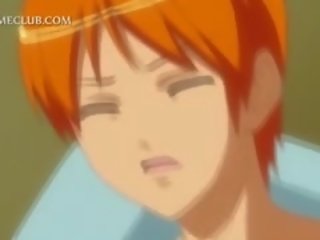 Tit Rubbed 3d Anime young female Sucking cock In Close-up
