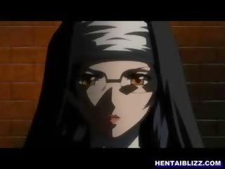 Hentai nun oralsex and riding stiff dick in the dungeon